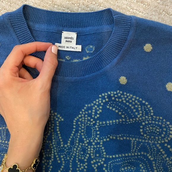 Hermes Brides De Gala Short Sleeve Sweater - Picture 5 of 7